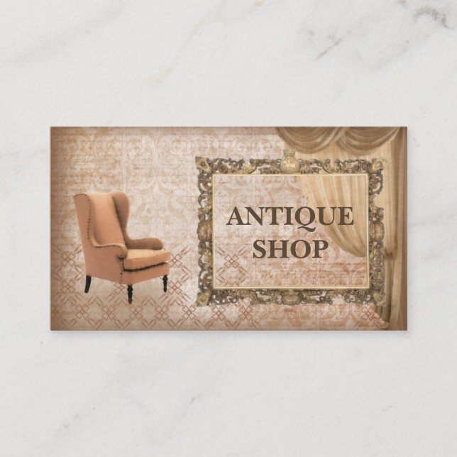 Classic Frame Business Card im antiken Shop Visitenkarte (Vorderseite)