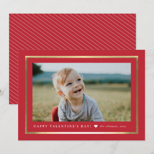 Classic Frame Portrait Foto Valentinstag Mitteilungskarte