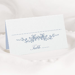 Classic French Blue Floral Wedding Platzkarte