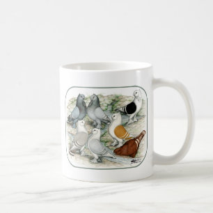 Classic Frill Barred Pigeons Kaffeetasse