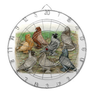 Classic Frill Pigeons Laced Blondinettes Dartscheibe