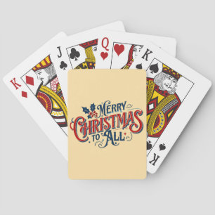 Classic Frohe Weihnachten für alle - Feiertag A Spielkarten