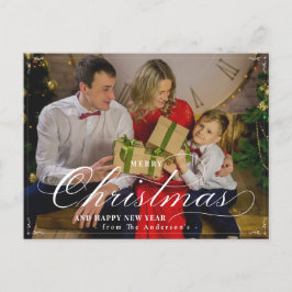 Classic Frohe Weihnachten Glück Neues Jahr Foto Postkarte