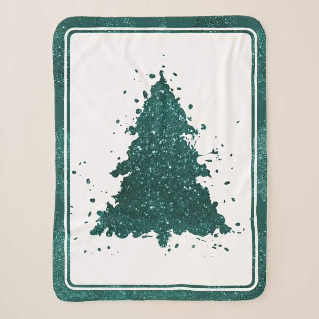 Classic Frohe Weihnachten | Großartiger, muffiger  Sherpadecke (Vorderseite)