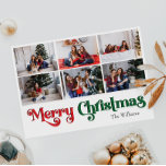 Classic Frohe Weihnachten Jahr in Review 6 Foto<br><div class="desc">Feiern Sie die Saison mit diesem einzigartigen, klassischen Frohen Weihnachtsjahr in Review 6 Foto-Urlaubskarte mit einer Touch von Vintagem Charme. Das minimalistische Design präsentiert eine elegante Rot-Grün-Farbpalette, die den gemütlichen Geist des Winters widerspiegelt. Seine moderne und lustige Anziehungskraft, gepaart mit der traditionellen Formulierung, schafft ein perfektes Gleichgewicht zwischen Kühnheit und...</div>