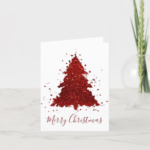 Classic Frohe Weihnachten   Rich Crimson Red Tree