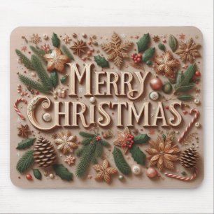 Classic Frohe Weihnachtsgrün Mousepad