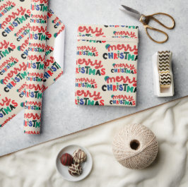 Classic Frohe Weihnachtsgrüße Nahtlos Geschenkpapier