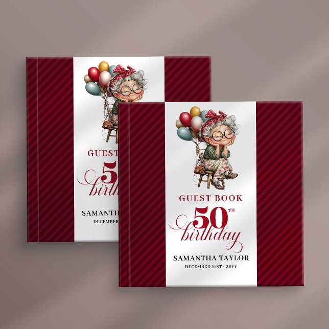 Classic fun 50th lady birthday guest memory book gästebuch (Classic fun 50th lady birthday guest memory book)