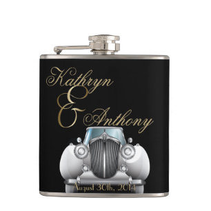 Classic Gatsby Deko Wedding Groom - Geschenk Flachmann