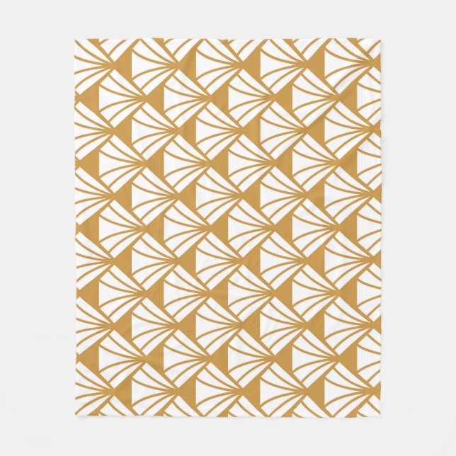 Classic Geometric: Art Deco Elegance. Fleecedecke (Vorderseite)