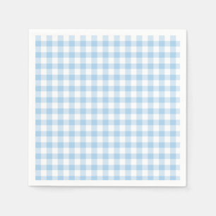 Classic Gingham Baby Blue Serviette