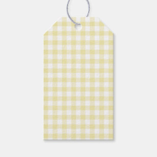Classic Gingham Butter Yellow Geschenkanhänger