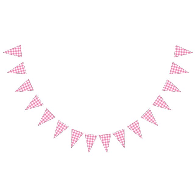 Classic Gingham Fuchsia Wimpelkette (Alle)