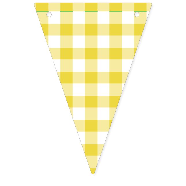 Classic Gingham Golden Yellow Wimpelkette (Erste Fahne)