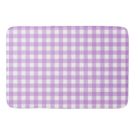 Classic Gingham Karo Kariert Pattern Lilac Badematte