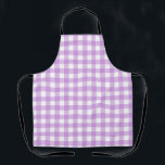 Classic Gingham Karo Kariert Pattern Lilac Schürze<br><div class="desc">Moderne Sommer Trend Picknickdecke Gingham kariert Tartan Muster. Pastelltöne sind ästhetisch. Niedliches Gingham Design für die moderne Wohngestaltung Innenarchitektur. Farbenfrohe Bohpfirsichgingham-Muster. Pastel Gingham Wohngestaltung und Geschenke. Pastellavender lila violette Gingham Muster Design Wohngestaltung.</div>