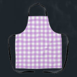 Classic Gingham Karo Kariert Pattern Lilac Schürze<br><div class="desc">Moderne Sommer Trend Picknickdecke Gingham kariert Tartan Muster. Pastelltöne sind ästhetisch. Niedliches Gingham Design für die moderne Wohngestaltung Innenarchitektur. Farbenfrohe Bohpfirsichgingham-Muster. Pastel Gingham Wohngestaltung und Geschenke. Pastellavender lila violette Gingham Muster Design Wohngestaltung.</div>