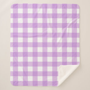 Classic Gingham Karo Kariert Pattern Lilac Sherpadecke