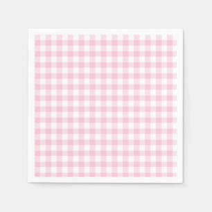 Classic Gingham Light Pink Serviette