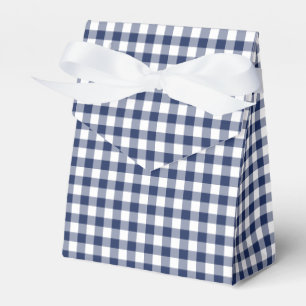 Classic Gingham Navy Blue Geschenkschachtel