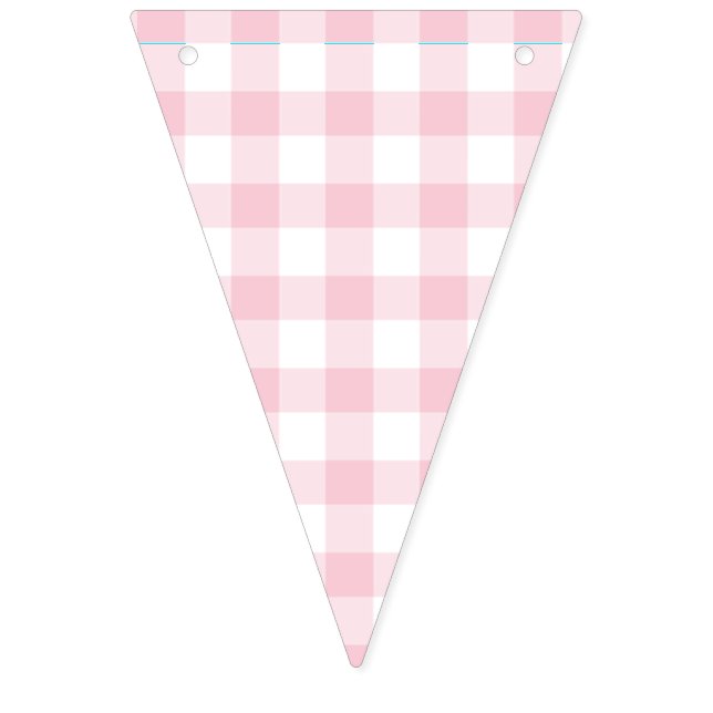 Classic Gingham Pink Wimpelkette (Erste Fahne)