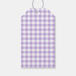 Classic Gingham Soft Lavender Geschenkanhänger