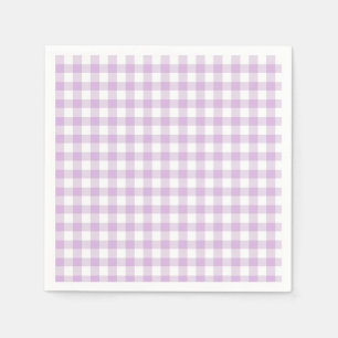 Classic Gingham Soft Lilac Serviette