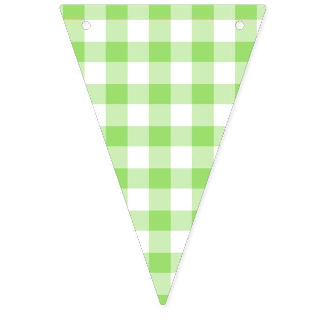 Classic Gingham Spring Green Wimpelkette (Erste Fahne)