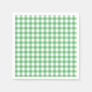 Classic Gingham Summer Green Serviette