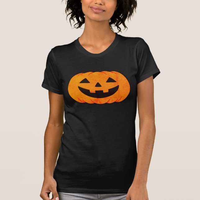 Classic Glowing Jack-O'-Lantern Pumpkin Halloween  T-Shirt (Vorderseite)