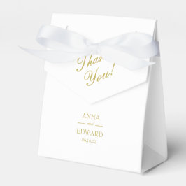 Classic Gold Block Wedding Vielen Dank für Ihre Un Geschenkschachtel