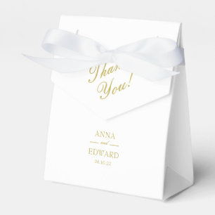 Classic Gold Block Wedding Vielen Dank für Ihre Un Geschenkschachtel