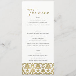 CLASSIC GOLD DAMASK FLORAL PATTERMENÜ MENÜKARTE