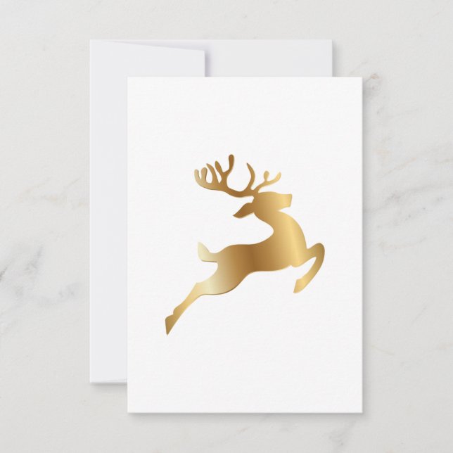 Classic Gold Dealer Weihnachtskarte RSVP Karte (Vorderseite)