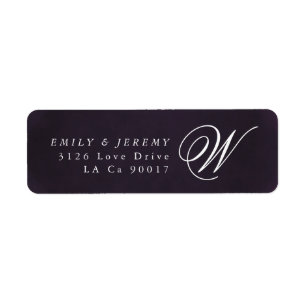 Classic Gold Deko Lila Calligraphy Monogram