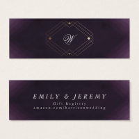 Classic Gold Deko Lila Calligraphy Monogram
