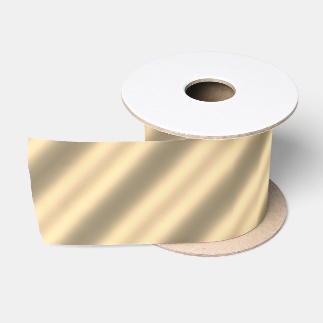 Classic Gold Diagonal Stripe Ribbon Satinband (Spule)
