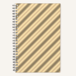 Classic Gold Diagonal Stripe Spiral Notebook Notizbuch