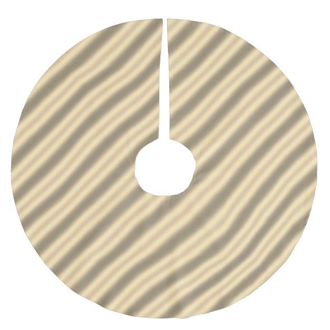 Classic Gold Diagonal Stripe Tree Rock Polyester Weihnachtsbaumdecke (Vorderseite)