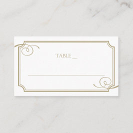 Classic Gold Frame Luxury Wedding Platzkarte