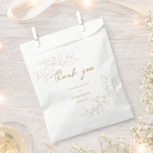 Classic Gold Greenerity Wedding Geschenktütchen