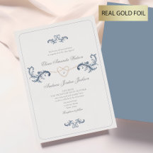 Classic Gold und Dusty Blue Wedding