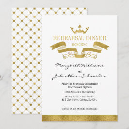 Classic Gold Wappen Probe Dinner Card Einladung