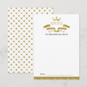 Classic Gold Wappen Wedding Advice Card Einladung