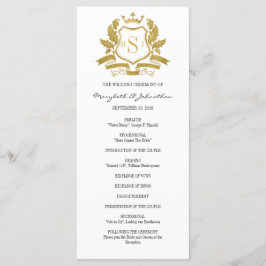 Classic Gold Wappen Wedding Program Programm