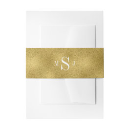 Classic Gold Wedding Invitation Bly Bands Einladungsbanderole