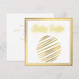 Classic Gold White Easter Card