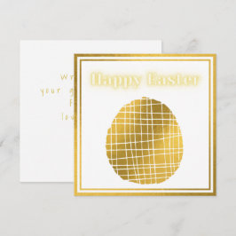 Classic Gold White Easter Card