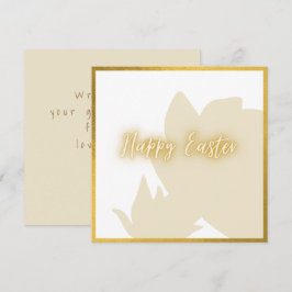 Classic Gold White Floral Oaster Card